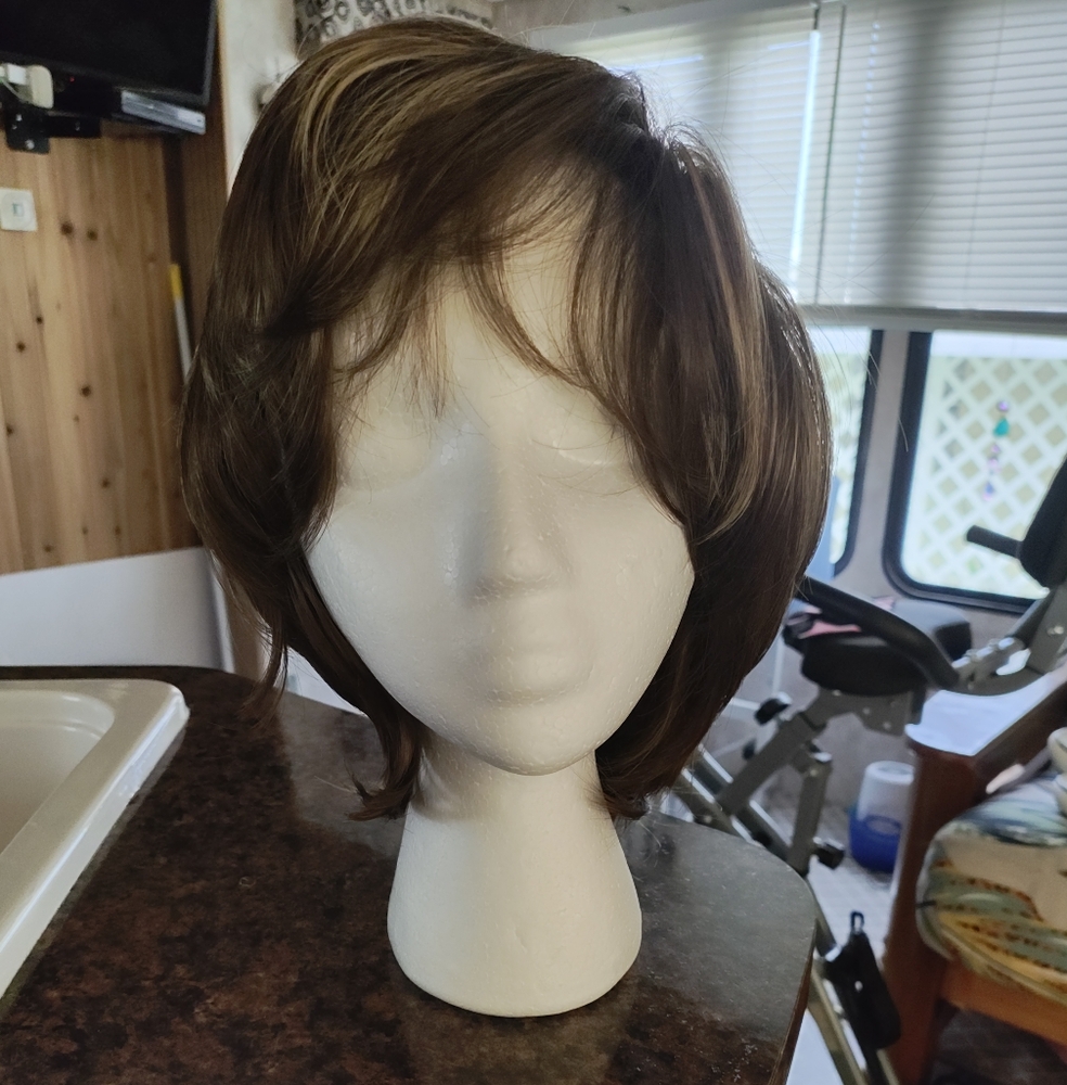 Brown with Blonde Highlights Women's Wig NWOT